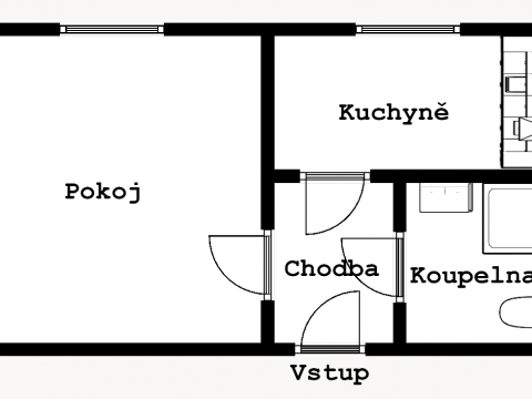 Pronájem bytu 1+1, ul. Lexova, Pardubice